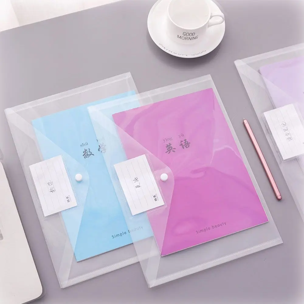 

New Transparent Plastic Simplicity Stationery File Bag Office Supplies Information