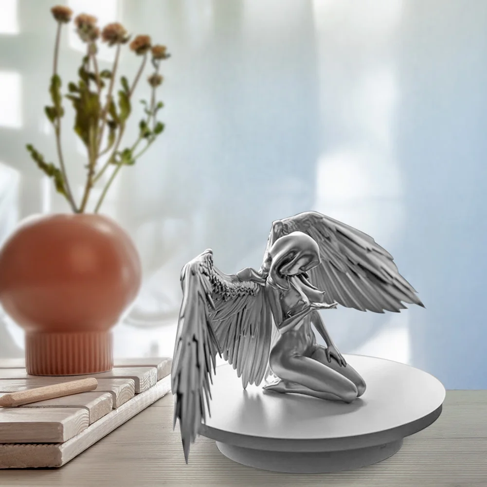 Статуэтка на коленях с ангелом уличное украшение полимерный Декор для дома