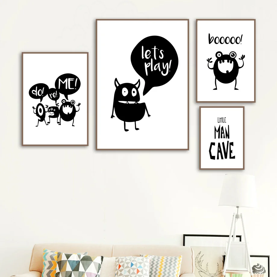 Настенные постеры и принты в скандинавском стиле настенные картины черного