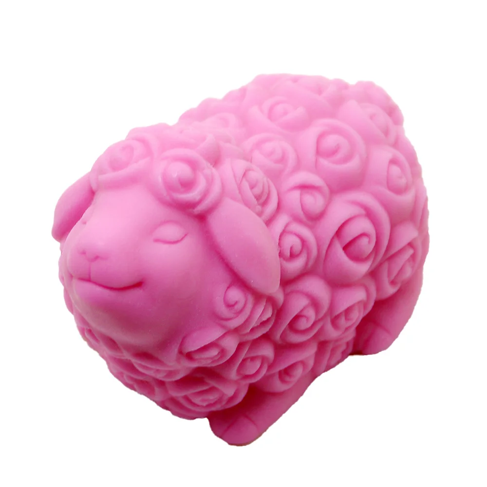 3D силиконовые формы прекрасные овечки Мыло Свеча Форма Торт Украшение