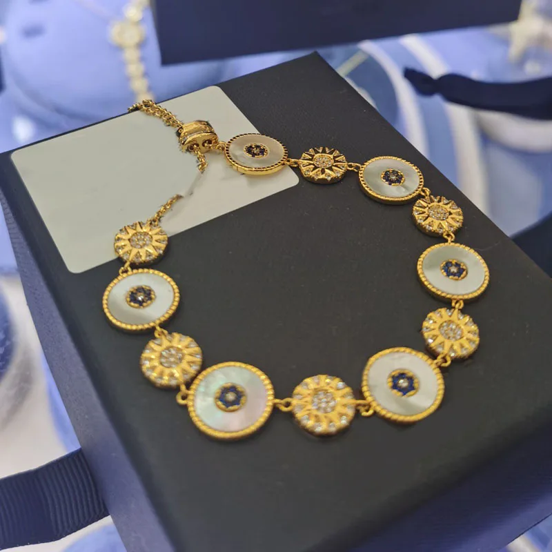 

UMGODLY роскошный брендовый браслет тропический солнце и удача Глаз Регулируемый браслет с перламутровой цирконием женские брендовые ювелирн...