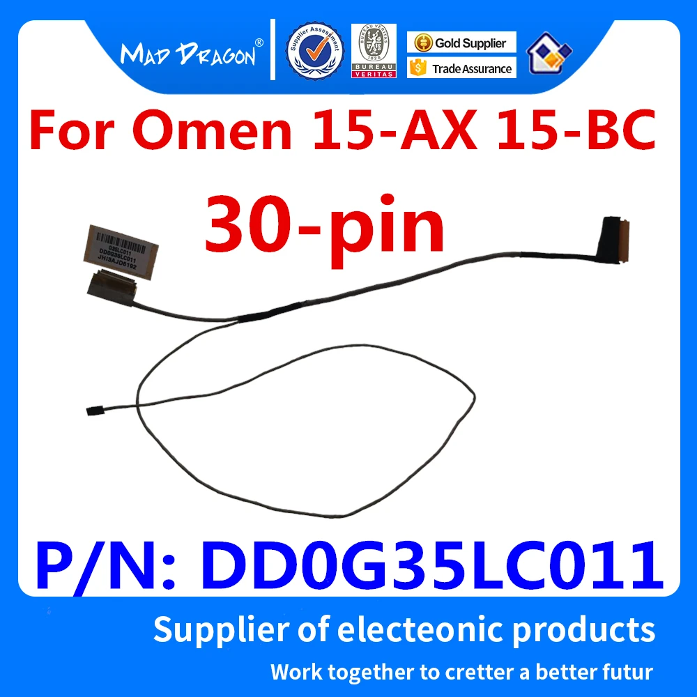 Ноутбук новый оригинальный ЖК LVDS видео экран дисплей гибкий кабель для HP Omen 15 AX BC