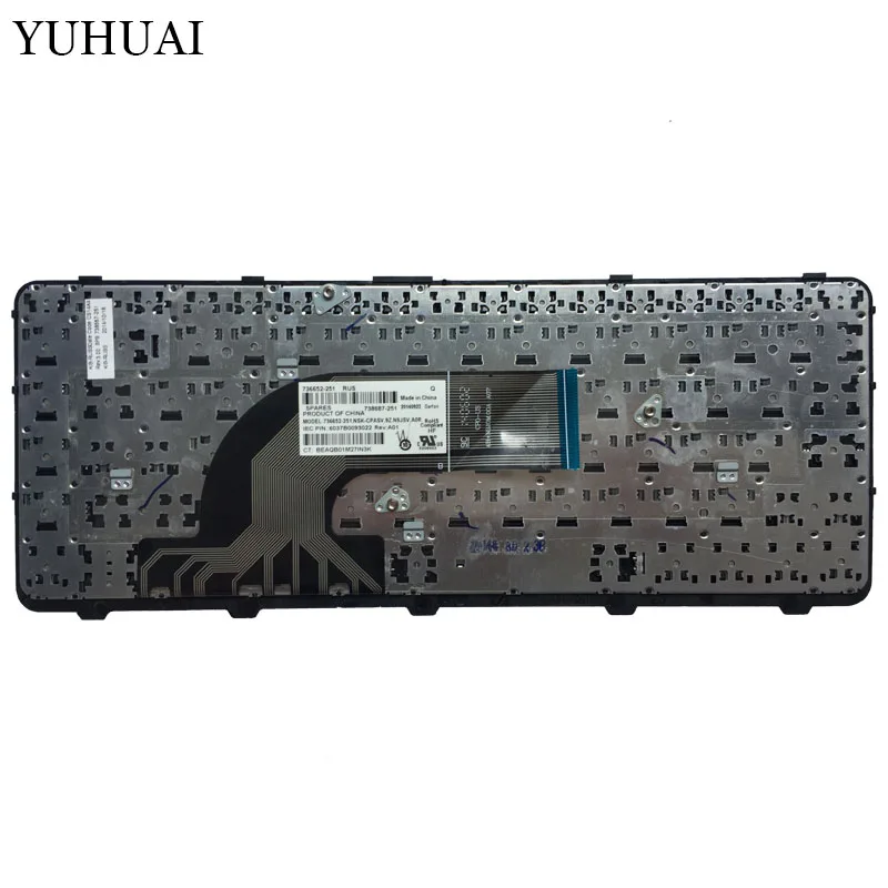 Русская черная клавиатура для ноутбука HP ProBook 640 440 445 G1 RU без рамки/с
