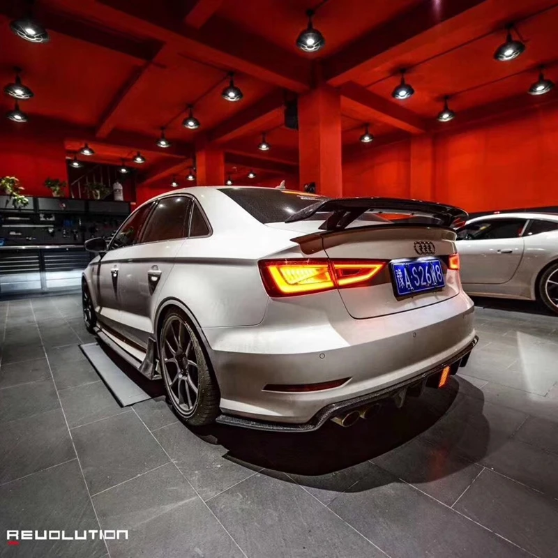 Универсальный стильный задний спойлер из углеродного волокна для Audi A3 S3 A4 A5 A6 A7