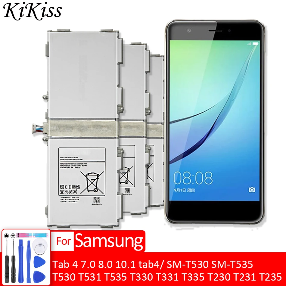 

Аккумулятор для планшета для Samsung GALAXY Tab 4 7,0 8,0 10,1 tab4 SM T530 T531 T535 T330 T331 T335 T230 T231 T235 SM-T530 SM-T535 батарея, батарея