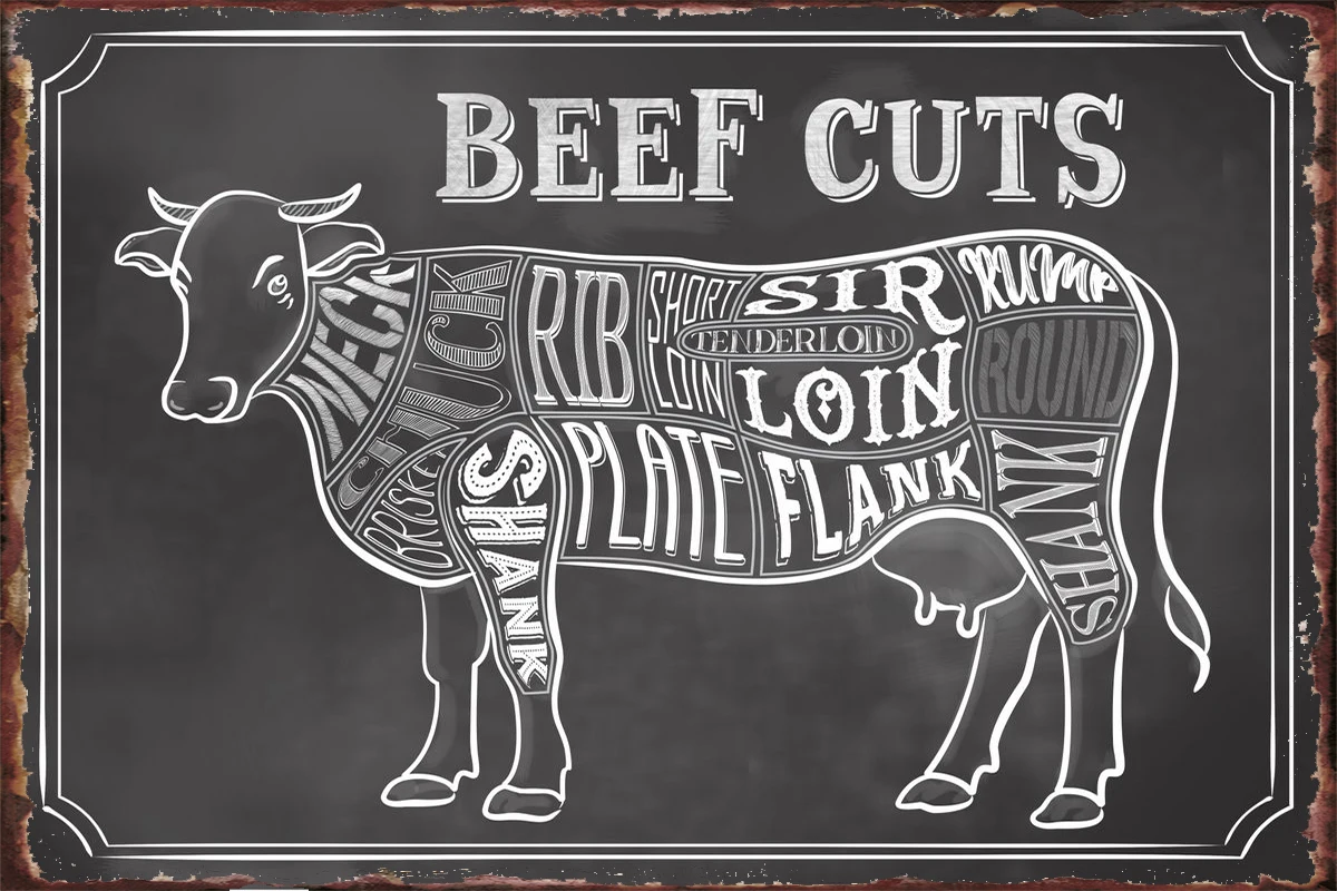 Жестяные сэндвич-пластины из корневой говядины декор для стен комнаты Ретро