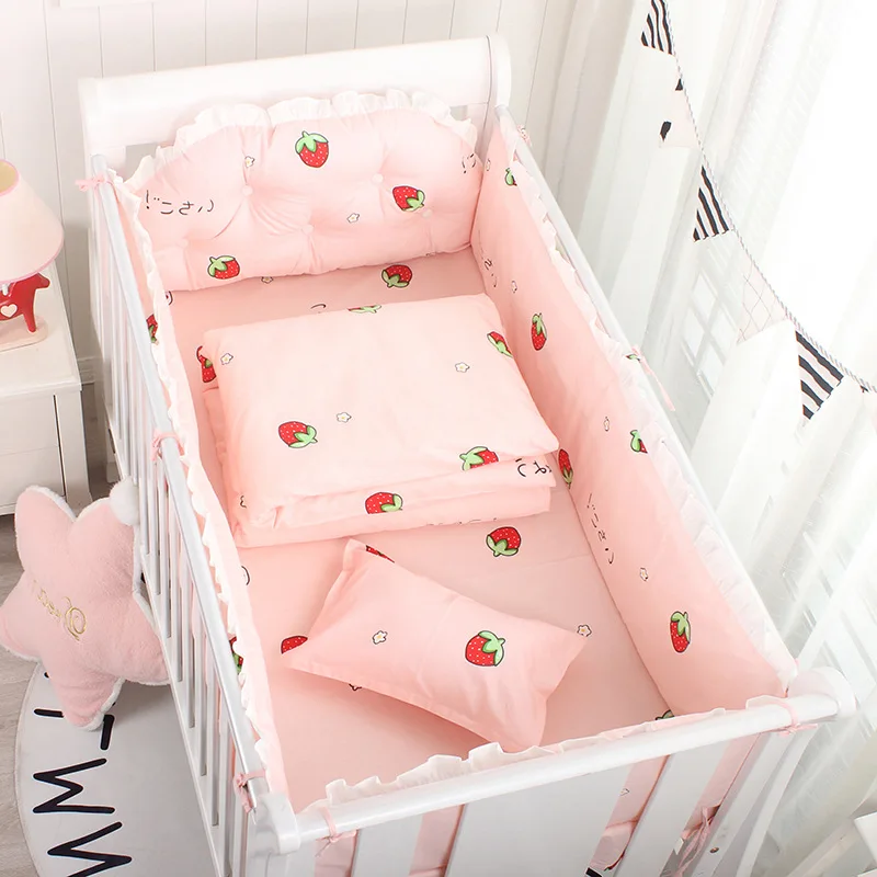 Бортики для кроватей в Защита кроватки натуральный хлопок детская кроватка