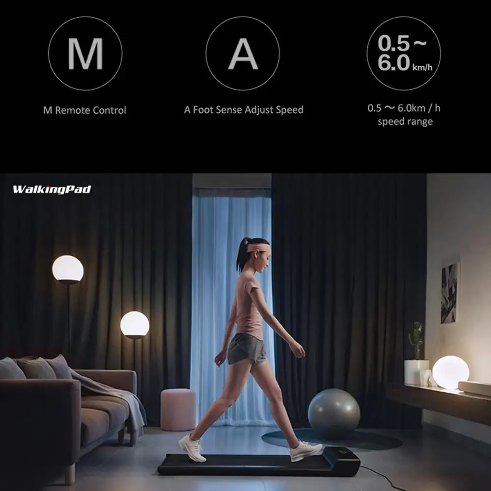 Smart Ultra-thin Electric Foldable Walking Pad Automatic Speed Control LED Display Fitness Weight Loss WalkingPad For Home Gym | Спорт и