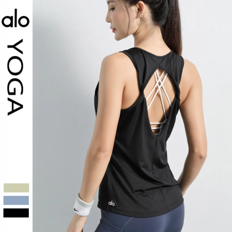 

Yoga New Vest Quick Drying Breathable Loose Yoga Clothes Sports Running Short Sleeved Beauty Back Sexy Vest Fitness Tops /40
