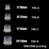 5001000 pcs disposable microblading steady plastic tattoo ink cups 4 sizes permanent makeup pigment clear holder container cap