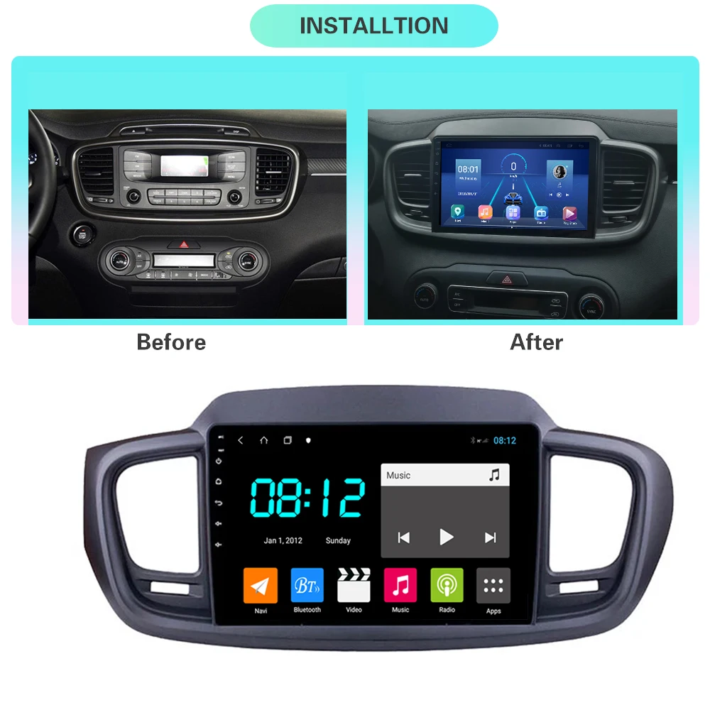 Автомагнитола 2 Din для Kia Sorento стерео система на Android 10 4 Гб ОЗУ 64 ПЗУ с GPS Навигатором
