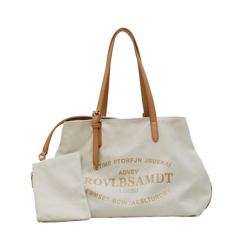 

Canvas bag tote big bag female 2021 new fashion large-capacity casual lady handbag shoulder bag trendy shopping bag female bag