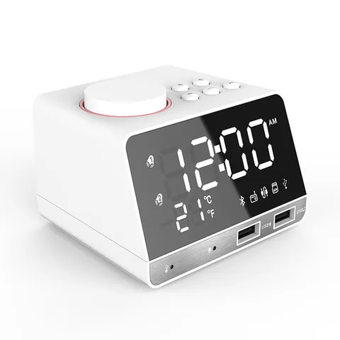 Радио будильник динамик K11 Bluetooth 4,2 с 2 USB портами светодиодный цифровой будильник украшение для дома Повтор Настольные часы