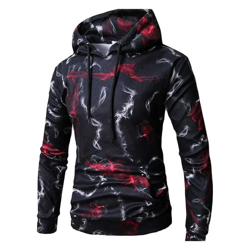 

Hoodies,Hoodies,Sweatshirt,Sweatshirts,Men's Printed Hoodie, Loose Warm Long Sleeve Hoodie, Fashion With 4 Color Pullover, M-3XL