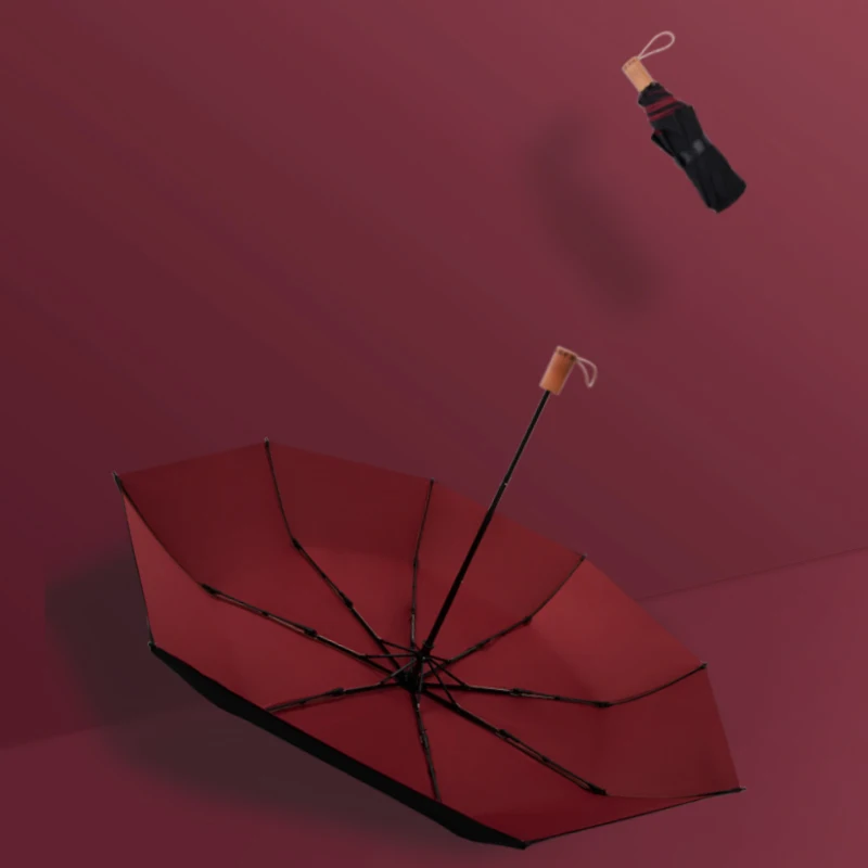 Offerte Vintage Uomini Antivento Ombrello Portatile Ombrello Parasole Pioggia Delle Donne Di Protezione Del Sole Di Viaggi Di Lusso Sombrilla Ambrella BW50YS