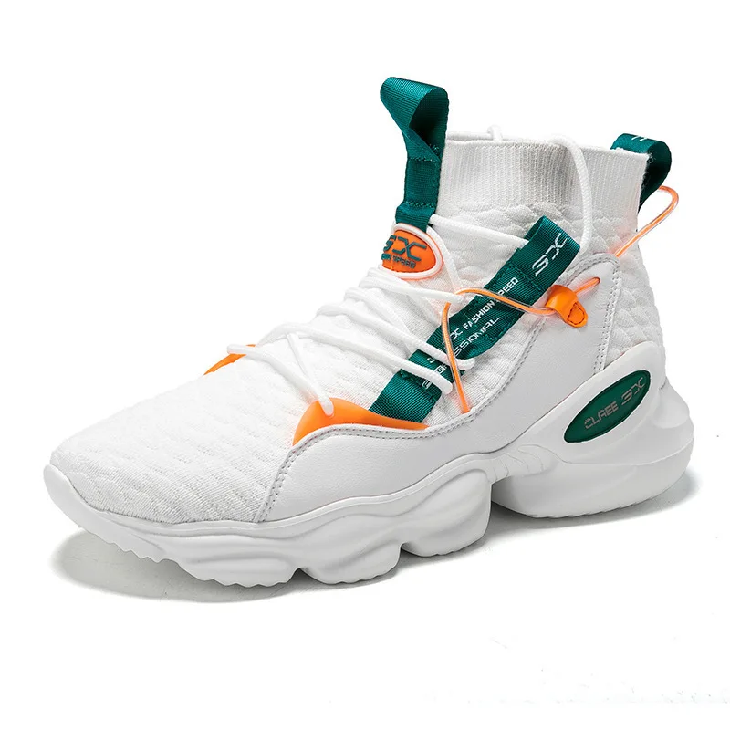 New Style Fashion High Top Running Shoes for Men Breathable Sports Athletic Comfortable Soft Walking Shoes Mens Sneakers