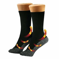 1 pair 35 degree winter thermal heated socks aluminized fibers thicken super soft unique ultimate comfort socks keep foot warm