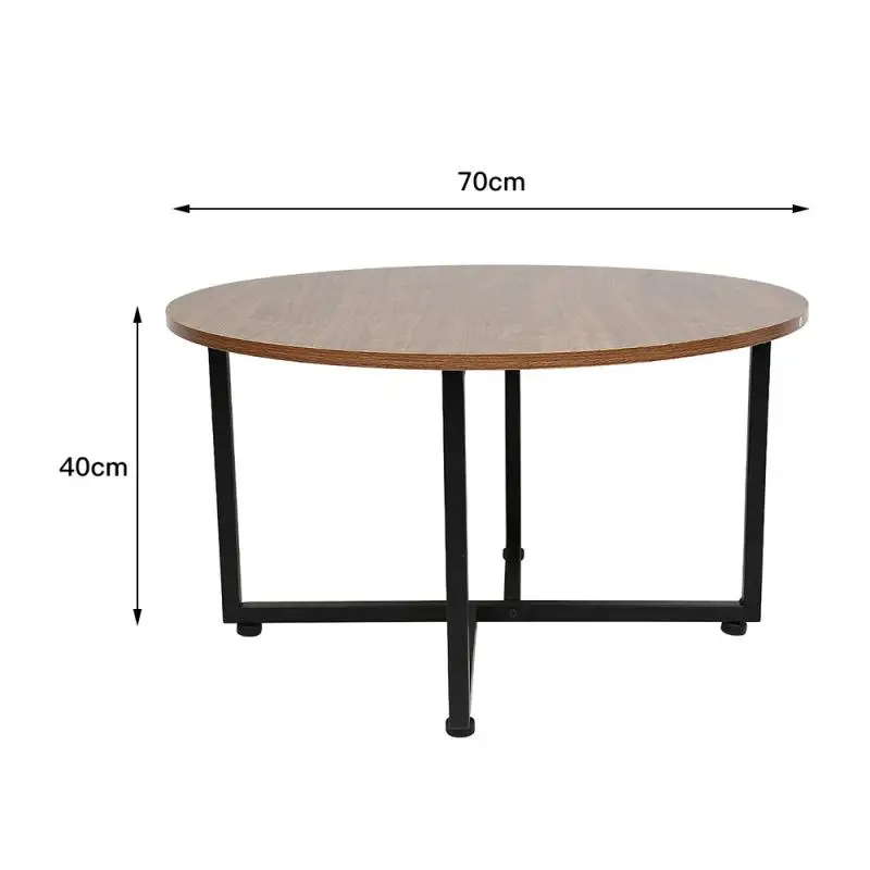 

Wooden Round Tea Table End Table For Office Coffee Table Magazine Shelf Small Sofa Side Table Movable Living Room Furniture HWC