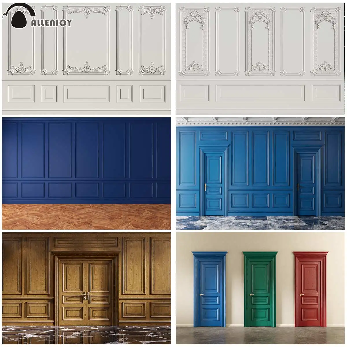 Allenjoy фото фон простой серовато-белый деревянный настенный цветочный каркас