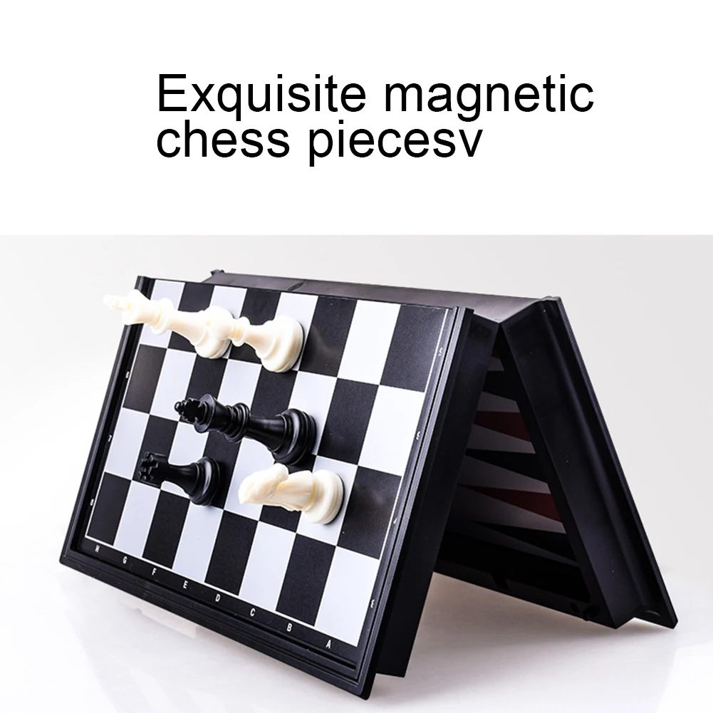 

3 in 1 Foldable Magnetic Backgammon Checkers Chess Board Game Intelligent Toy Travel Board Game Competition Toys