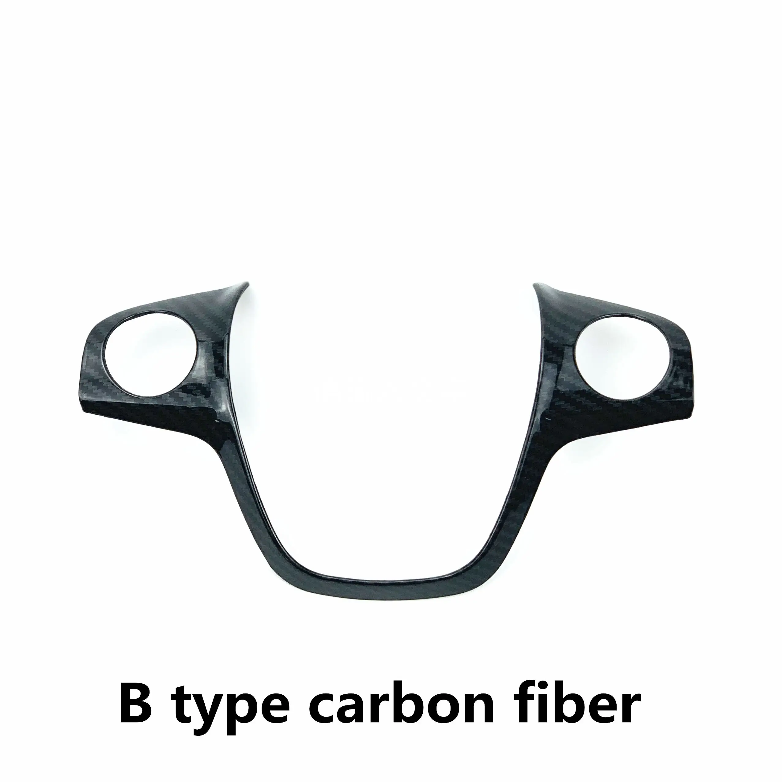 B Type carbon fiber 1pcs For Ford Focus 3 MK3(2012-)/For KUGA 2013- accessories Car styling steering wheel trim cover sticker decoration - Color Name: B Type carbon fiber