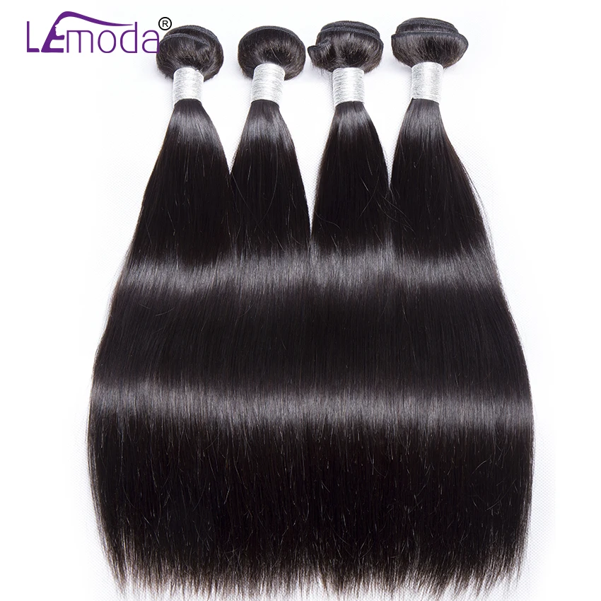 30 дюймов прямые волосы пряди бразильские плетение 100% человеческие для