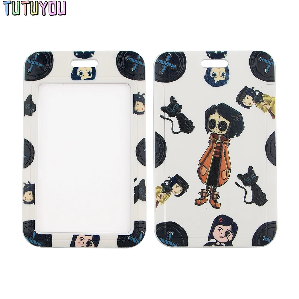 Шнурок для кредитных карт с мультяшным черным котом призраком мамой держатель