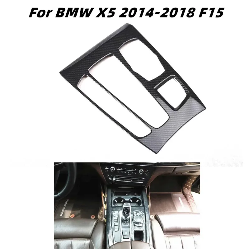 

Для BMW X5 20142016 2017 2018 F15 Шестерни Панель отделкой из углеродного волокна Стиль ручка переключения рулевого механизма автомобиля Шестерни руко...