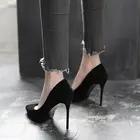 Женские туфли на высоком каблуке Весна-Осень 2020 сетчатые красные вибрирующие маленькие натуральные профессиональные классические черные рабочие туфли