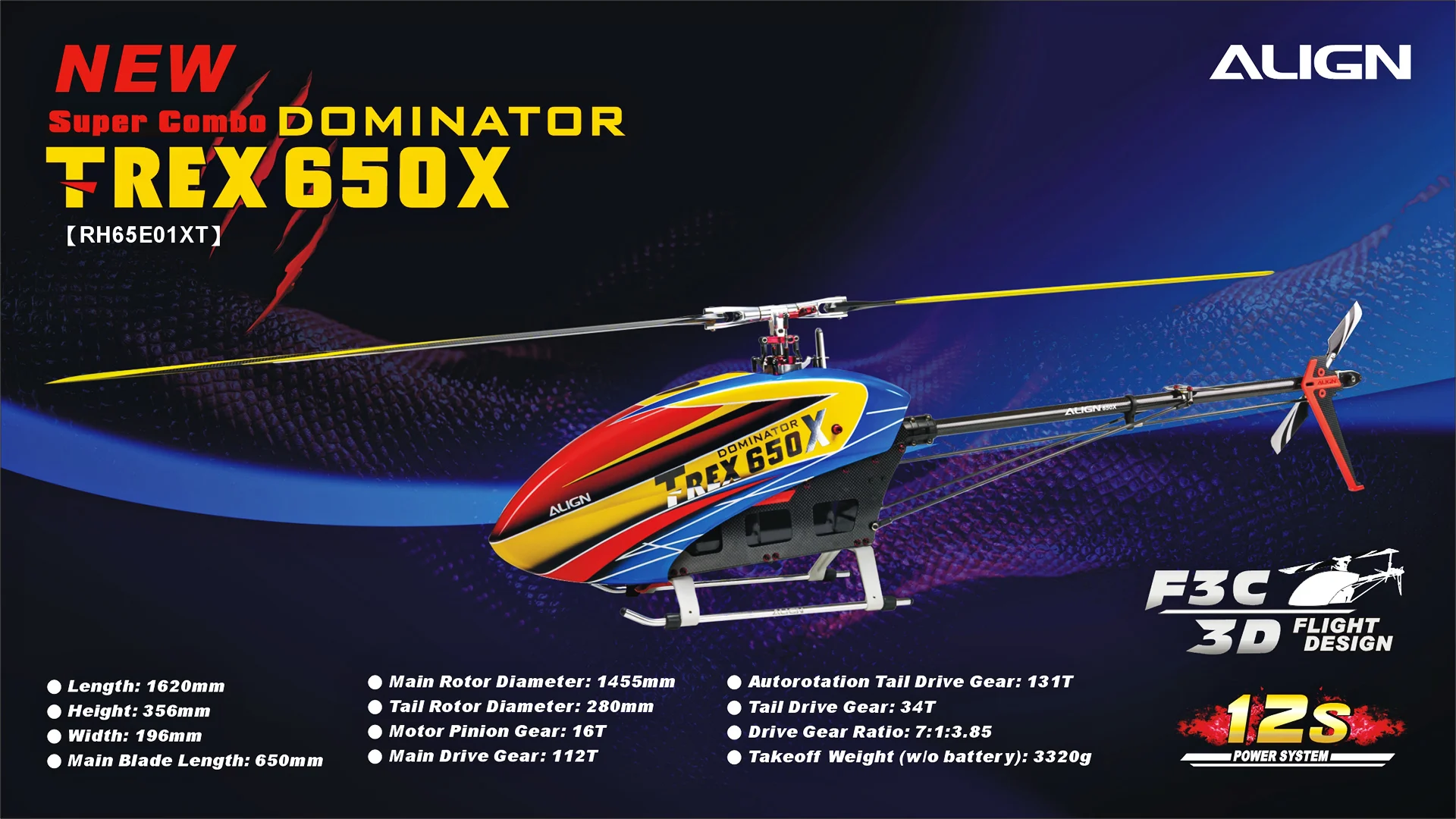 Радиоуправляемый вертолет ALIGN T-REX 650X FBL 2 4 ГГц 6 каналов 3D Flybaless Torque Tube 600 700 - купить