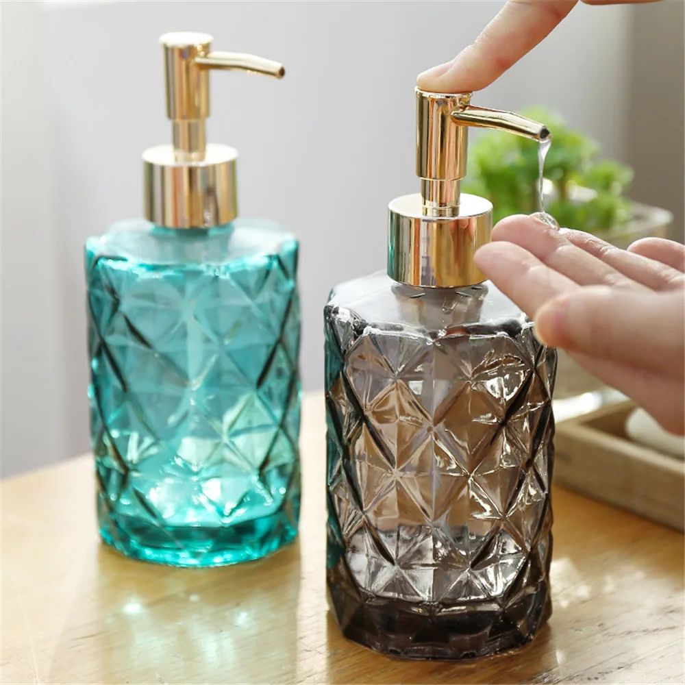

330ml Glass Soap Dispenser Bottle for Shampoo Hand Washing Body Cream Hair Conditioner Bathroom Liquid Refill Storage Sub-bottle