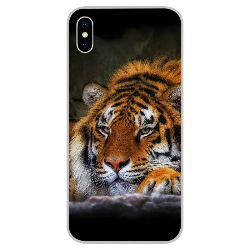 Мягкие силиконовые чехлы Tiger из ТПУ для iPhone 11 Pro XS Max X XR 8 7 6S Plus 5s SE 4S силиконовый