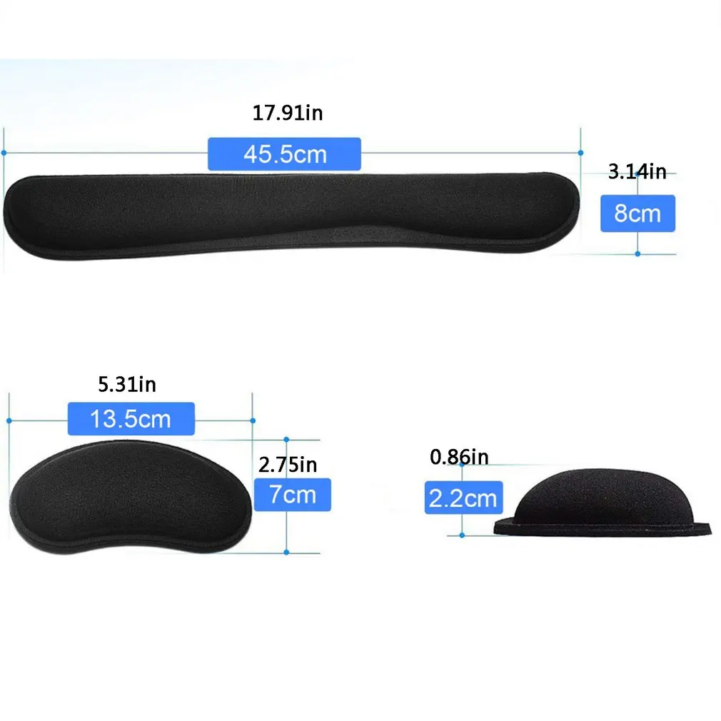 

Wrist Rest Mouse Pad Memory Foam Superfine Fibre Wrist Rest Pad Ergonomic Mousepad for Typist Office Gaming PC Laptop