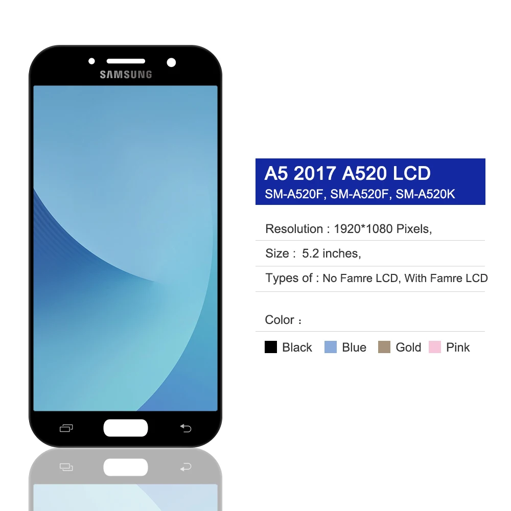 OTMIL 5 2 &quotAMOLED для SAMSUNG Galaxy A520 ЖК дисплей сенсорный экран дигитайзер Замена A5 2017 SM