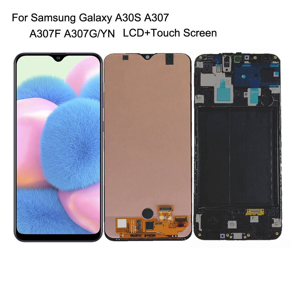ЖК дисплей Amoled с сенсорным экраном и дигитайзером в сборе для Samsung Galaxy A307 A30S A307F
