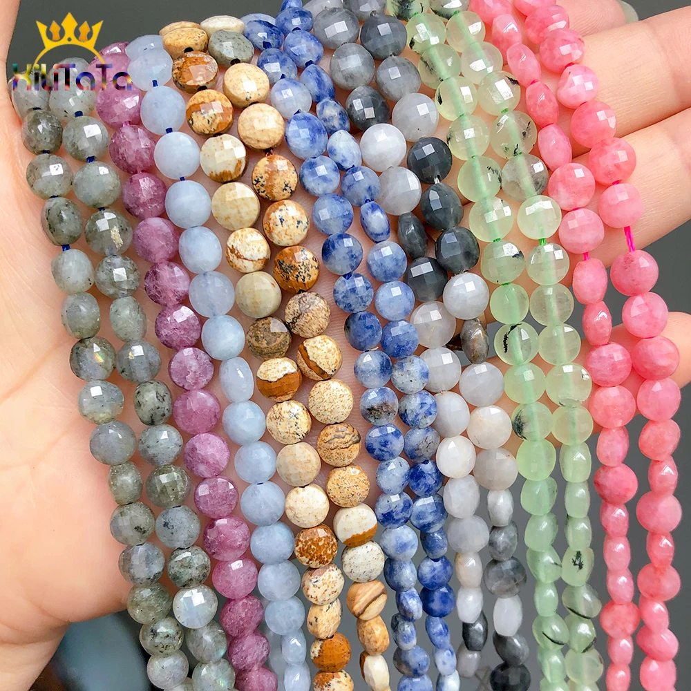 4*4 мм натуральные граненые Crazy Agates кварцевые Jaspers Jades бусы из камня амазонита для