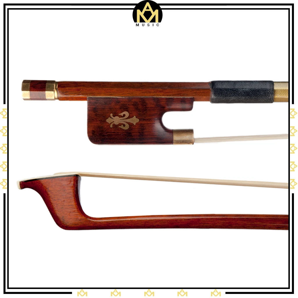 Advanced 4/4 Cello Bow Snakewood Bow Round Stick AAA Grade White Horsehair  Durable Use
