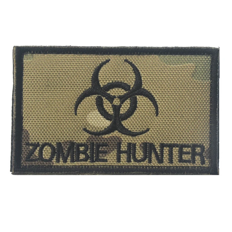 Нарукавная повязка с вышивкой в виде зомби-охотника военно-морской принт США