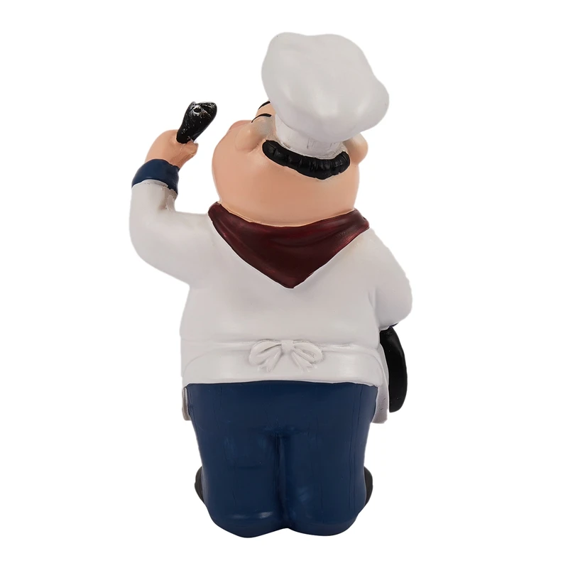 

Retro Chef Model Ornaments Resin Crafts Mini Chef Figurines Home Kitchen Restaurant Bar Coffee Decor