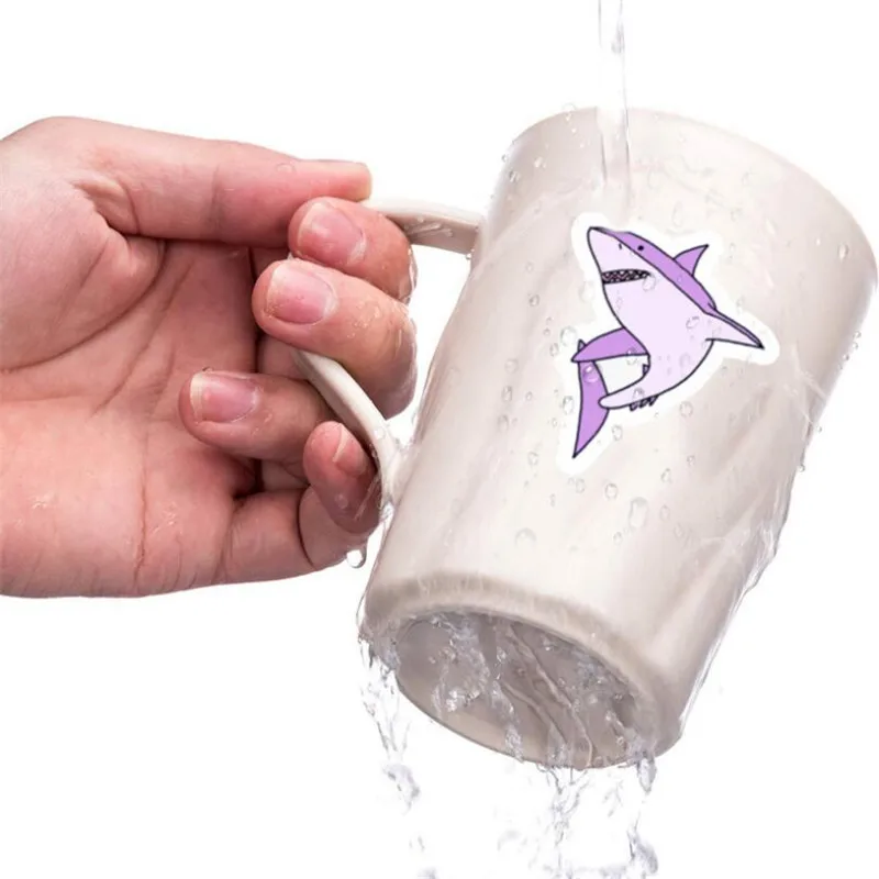 50PCS cartoon small fresh purple plant computer water cup luggage waterproof graffiti helmet sticker decoration wholesale | Игрушки и