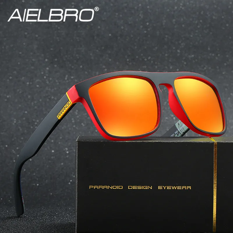 AIELBRO Fashion Outdoor Polarized Sunglasses Men Women Driving Square Frame Sun Glasses Sports Goggle UV400 Gafas Eyewear |
