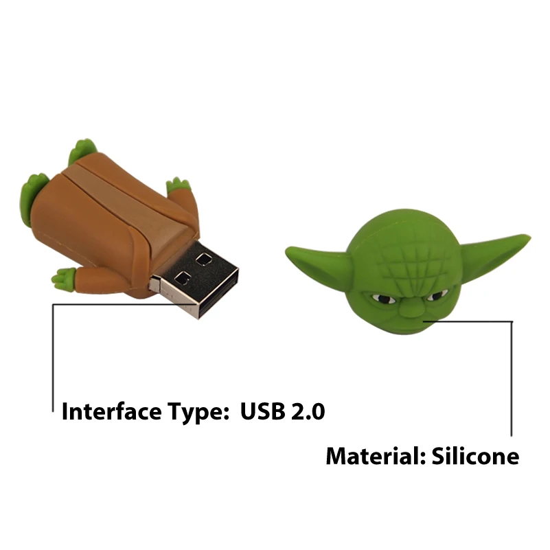 Мультяшный флеш накопитель Star Wars Yoda/Darth Vader Usb 32 Гб 64 128 Мб флэш диск Cle USB флешка