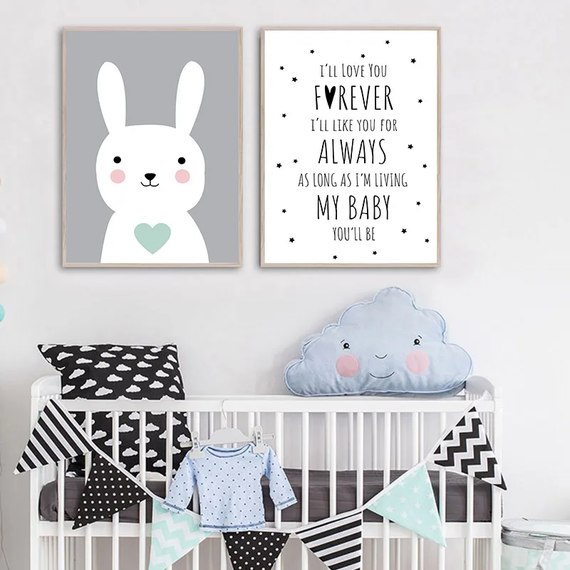 С рисунком из мультфильма для малышей с животными Рисунок Медведь кролик Детские