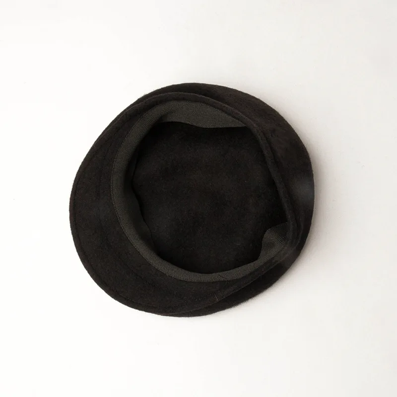 Autumn berets caps winter warm hats for man grandpa PU material