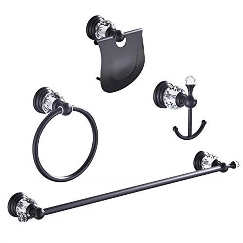 Набор хромированных аксессуаров для ванной комнаты кольцо полотенец настенный