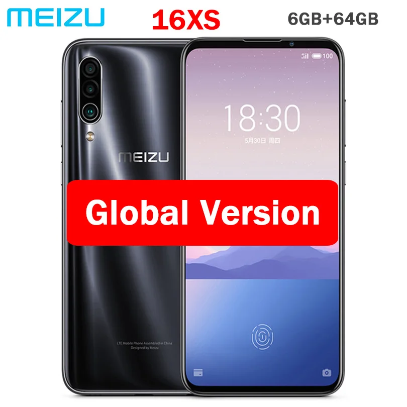 Meizu 16XS, глобальная версия, 16 XS, Смартфон Snapdragon 675, 6,2 дюймов, 48 МП, тройная камера AI, фронтальная 16 МП, 4000 мА/ч, мобильный телефон Blueooth