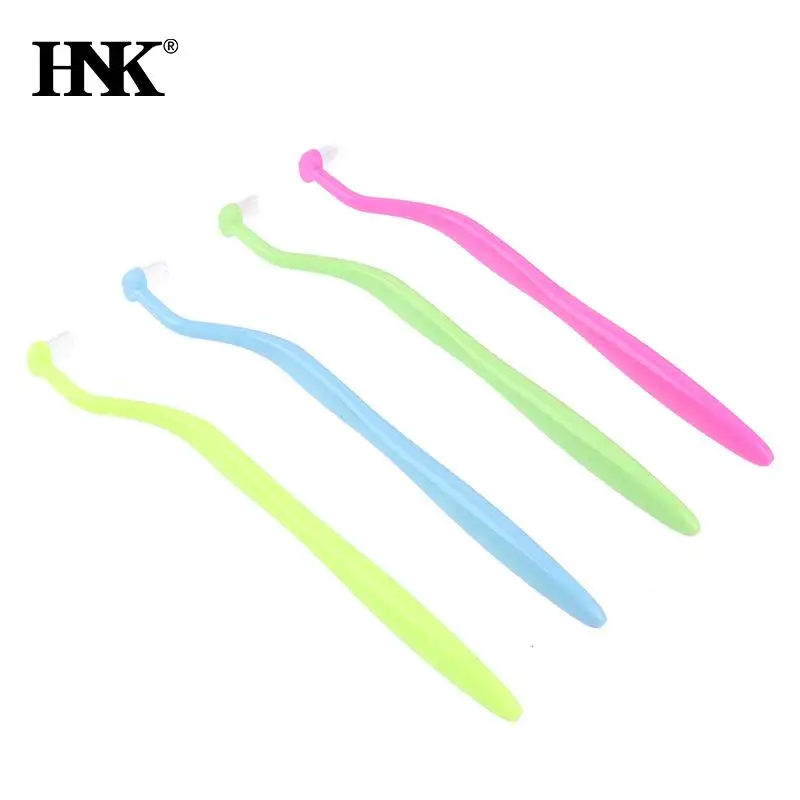 

1Pcs Orthodontic Toothbrush Flat Head Soft Hair Correction Clean Teeth Gap Floss Oral Hygiene Teeth Braces