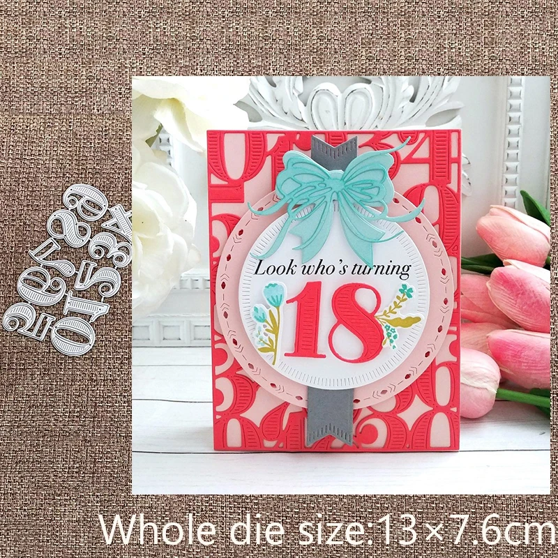 

Металлический трафарет XLDesign, форма для резки толстых чисел, украшение для скрапбукинга, высечки для альбома, бумаги, тиснения для рукоделия