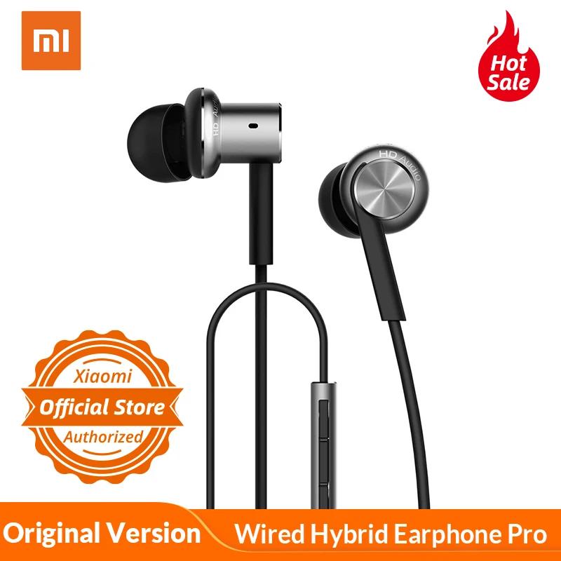 Оригинальные xiaomi mi наушники Pro гибридные наушники Pro HD проводное управление с mi c для mi 8 6x xiaomi mi 8 A2 для Android iOS MP5