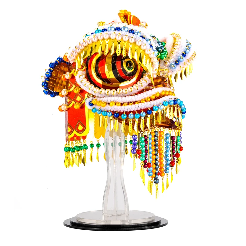 

Металлический 3D нано-пазл Microworld, Сборная модель китайского традиционного Лев для сборки, набор для сборки, лазерная вырезка, игрушка «сдела...